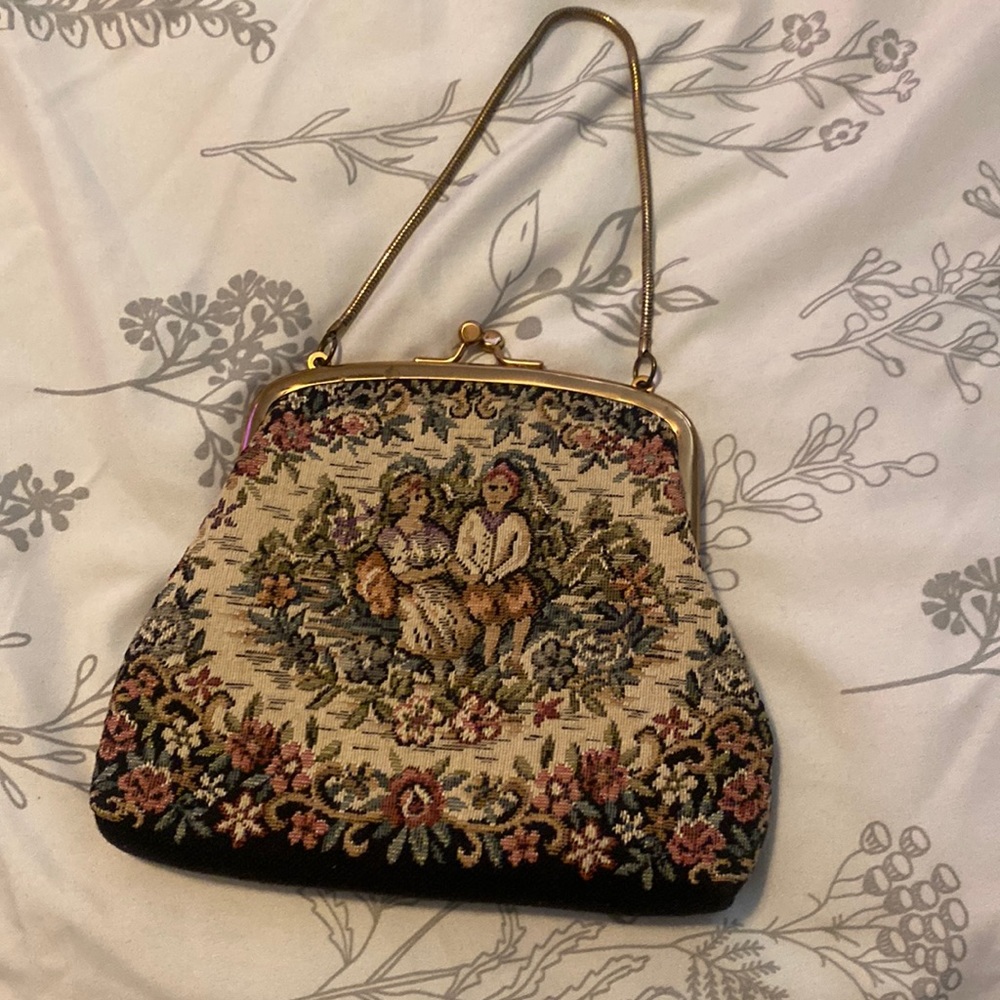 Vintage Tapestry L&M evening bag purse